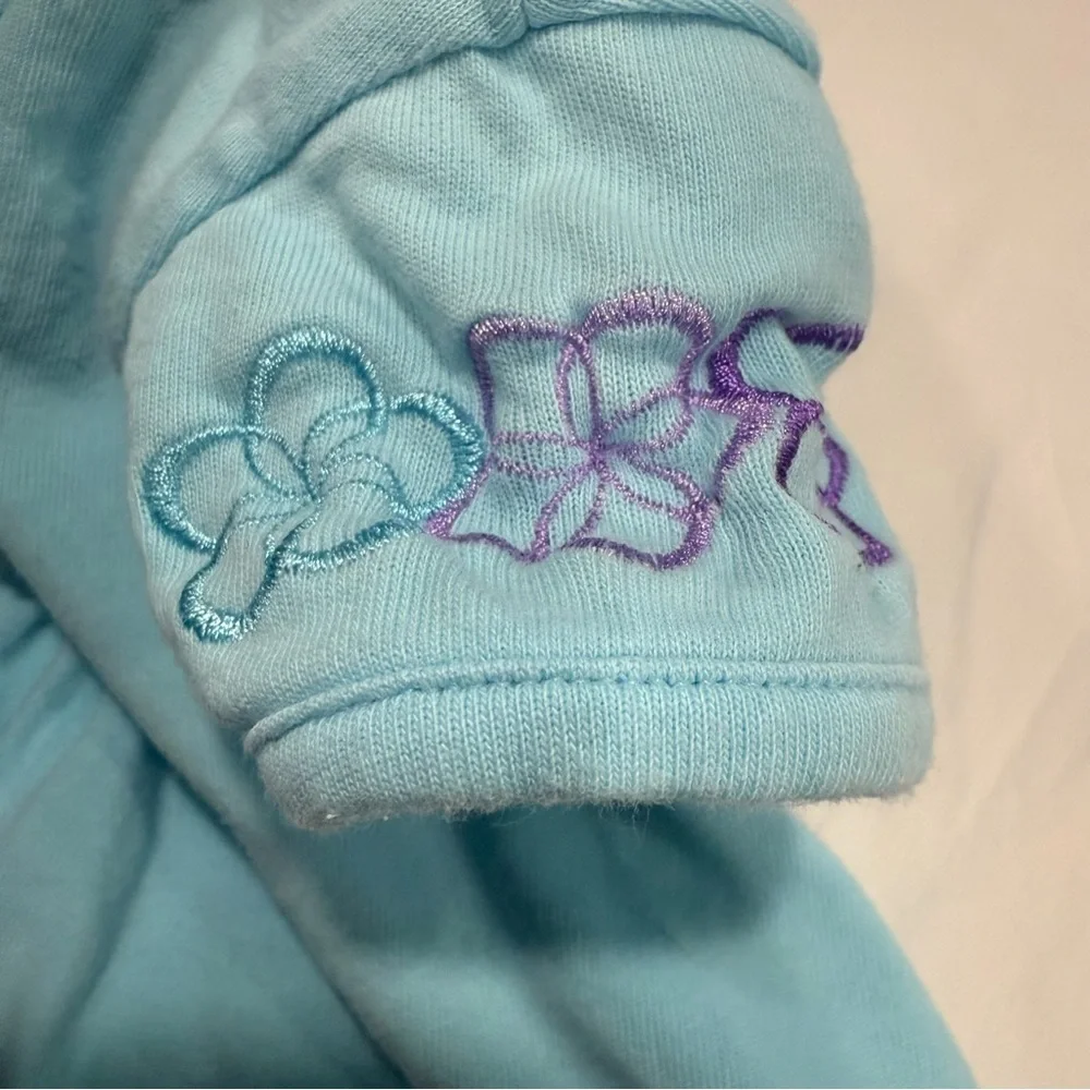 Y2K Little Me Blue & Purple Baby Matching Set, Floral, Ruffles, Embroidered 3M
